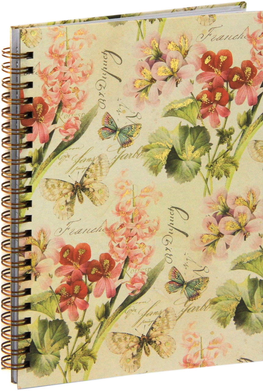 Zvezek spirala A4 črte trde platnice, 100 listov, 2899.02 Metulj